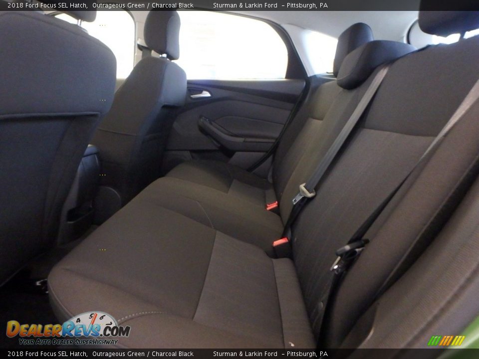 2018 Ford Focus SEL Hatch Outrageous Green / Charcoal Black Photo #7