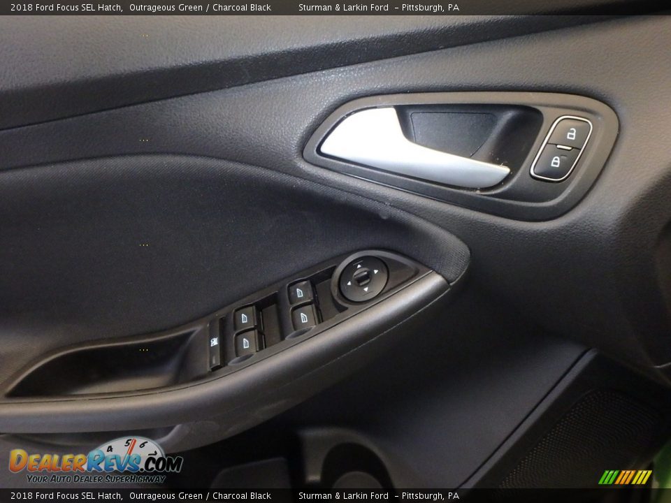 2018 Ford Focus SEL Hatch Outrageous Green / Charcoal Black Photo #9