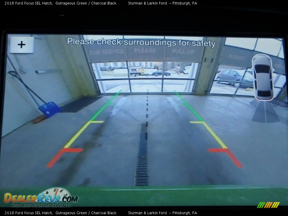 2018 Ford Focus SEL Hatch Outrageous Green / Charcoal Black Photo #13