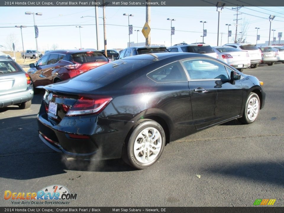 2014 Honda Civic LX Coupe Crystal Black Pearl / Black Photo #6