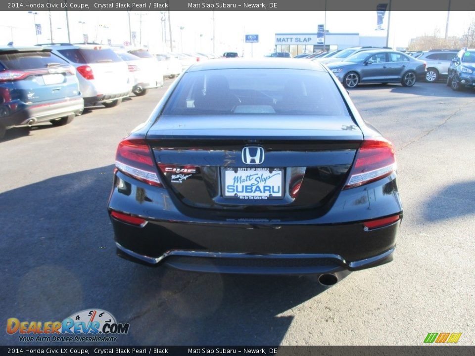 2014 Honda Civic LX Coupe Crystal Black Pearl / Black Photo #7