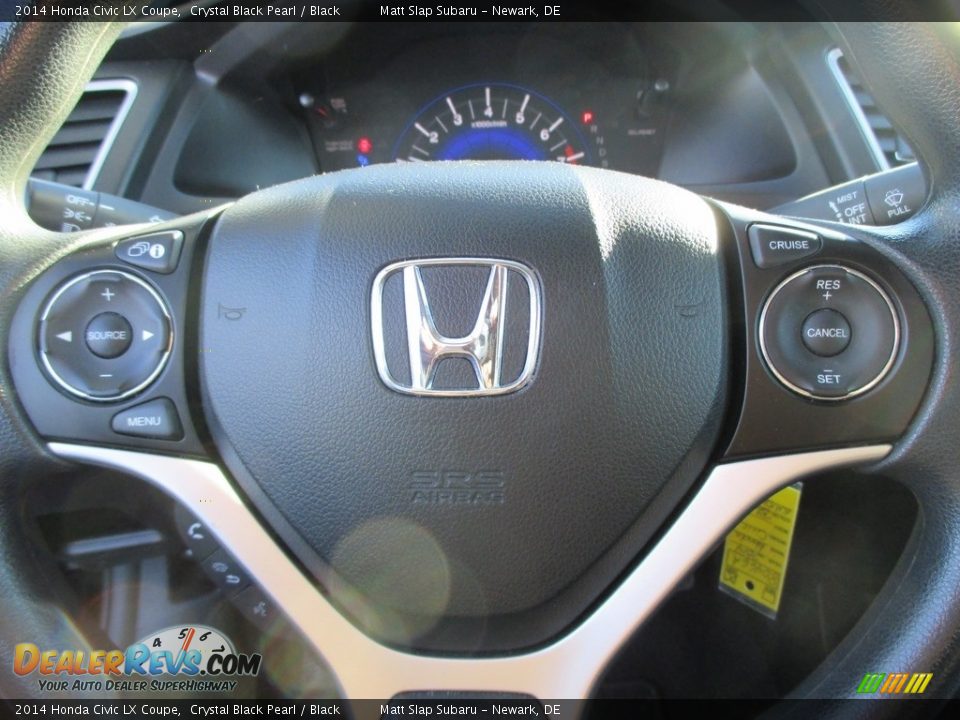 2014 Honda Civic LX Coupe Crystal Black Pearl / Black Photo #10