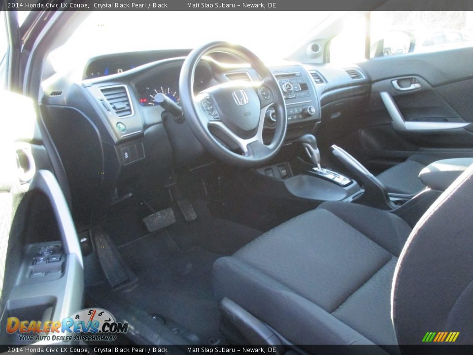 2014 Honda Civic LX Coupe Crystal Black Pearl / Black Photo #11