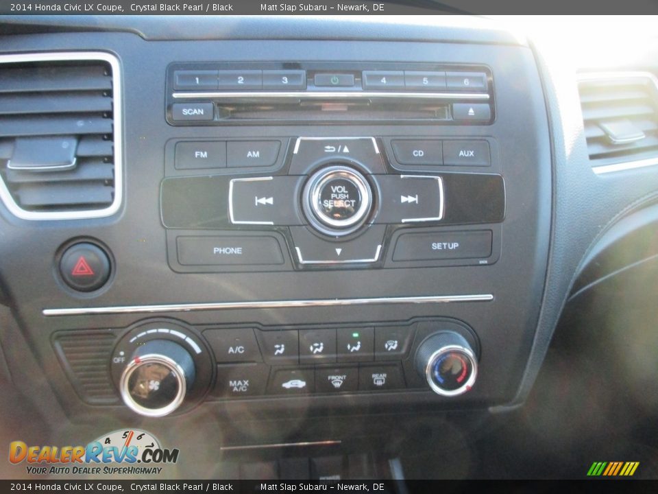 2014 Honda Civic LX Coupe Crystal Black Pearl / Black Photo #21