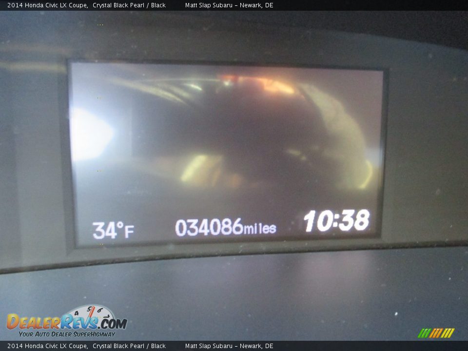2014 Honda Civic LX Coupe Crystal Black Pearl / Black Photo #25