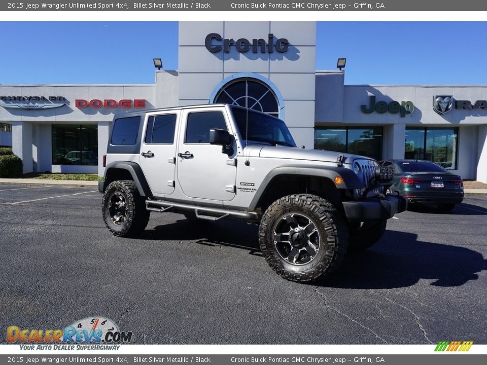 2015 Jeep Wrangler Unlimited Sport 4x4 Billet Silver Metallic / Black Photo #1