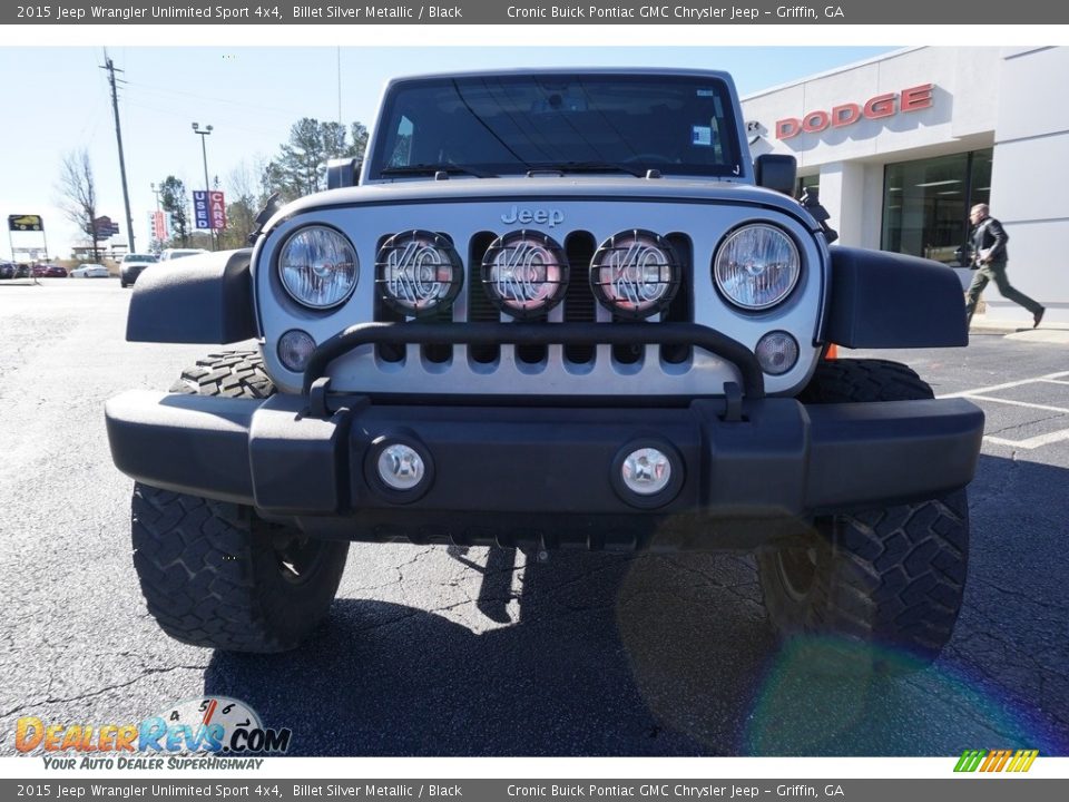 2015 Jeep Wrangler Unlimited Sport 4x4 Billet Silver Metallic / Black Photo #2