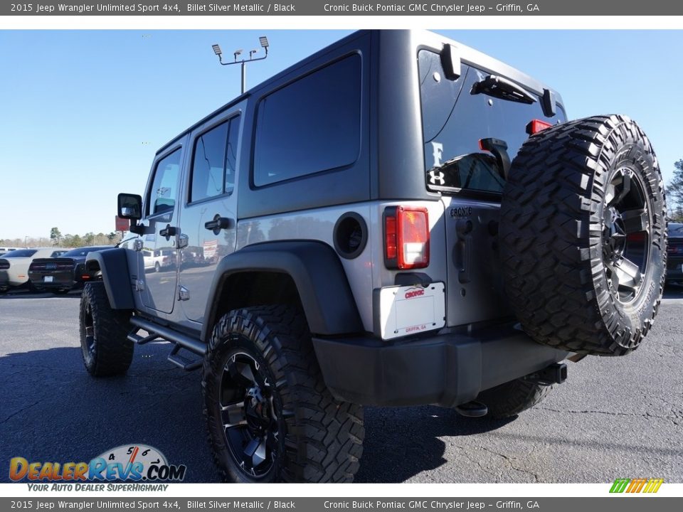 2015 Jeep Wrangler Unlimited Sport 4x4 Billet Silver Metallic / Black Photo #5