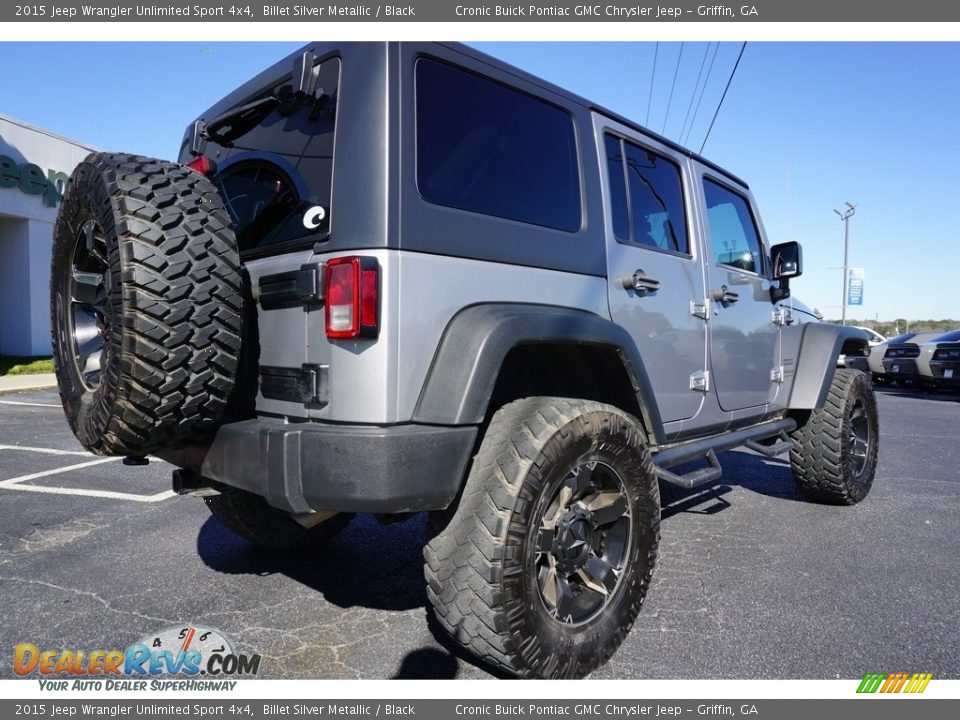 2015 Jeep Wrangler Unlimited Sport 4x4 Billet Silver Metallic / Black Photo #7