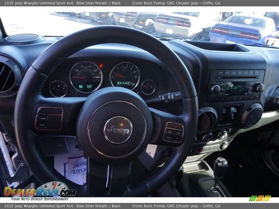 2015 Jeep Wrangler Unlimited Sport 4x4 Billet Silver Metallic / Black Photo #10