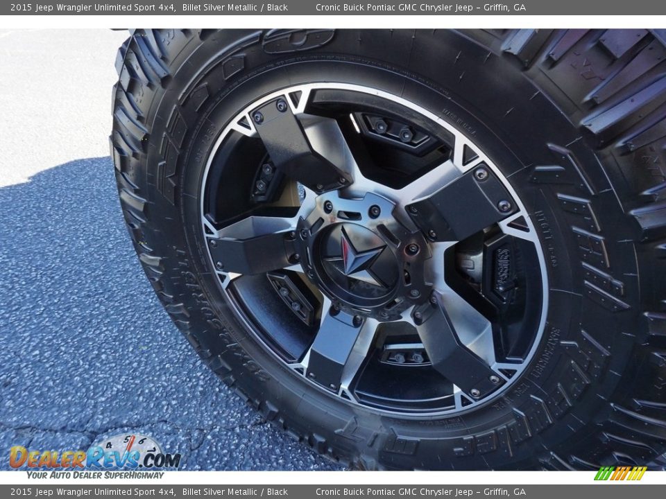2015 Jeep Wrangler Unlimited Sport 4x4 Billet Silver Metallic / Black Photo #11
