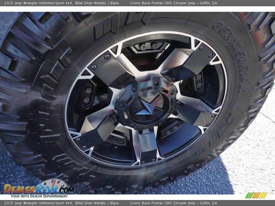 2015 Jeep Wrangler Unlimited Sport 4x4 Billet Silver Metallic / Black Photo #13