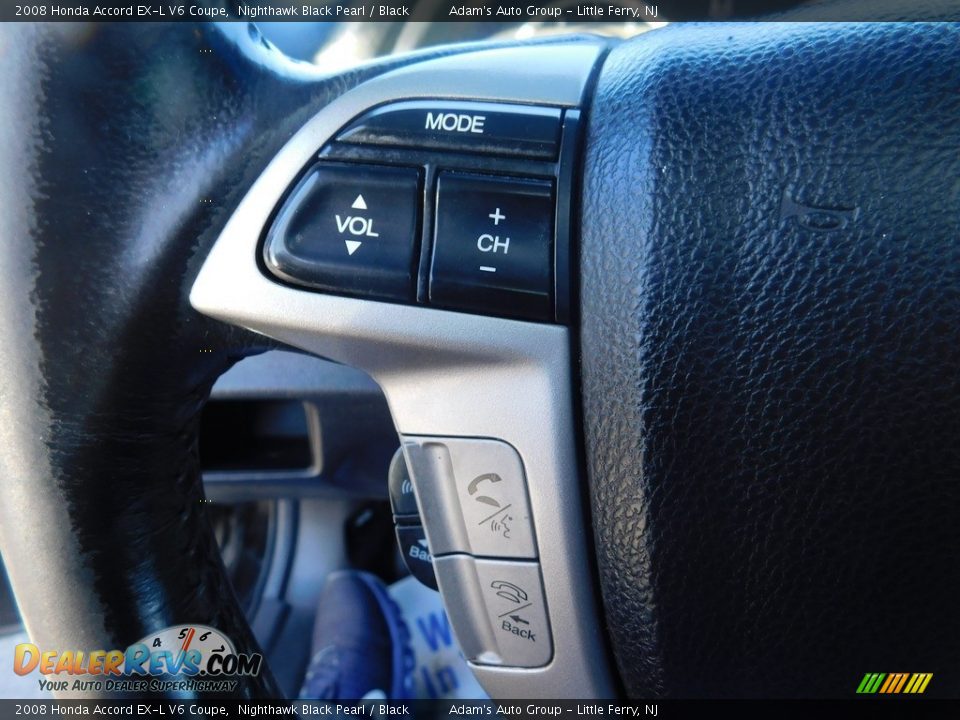 2008 Honda Accord EX-L V6 Coupe Nighthawk Black Pearl / Black Photo #21