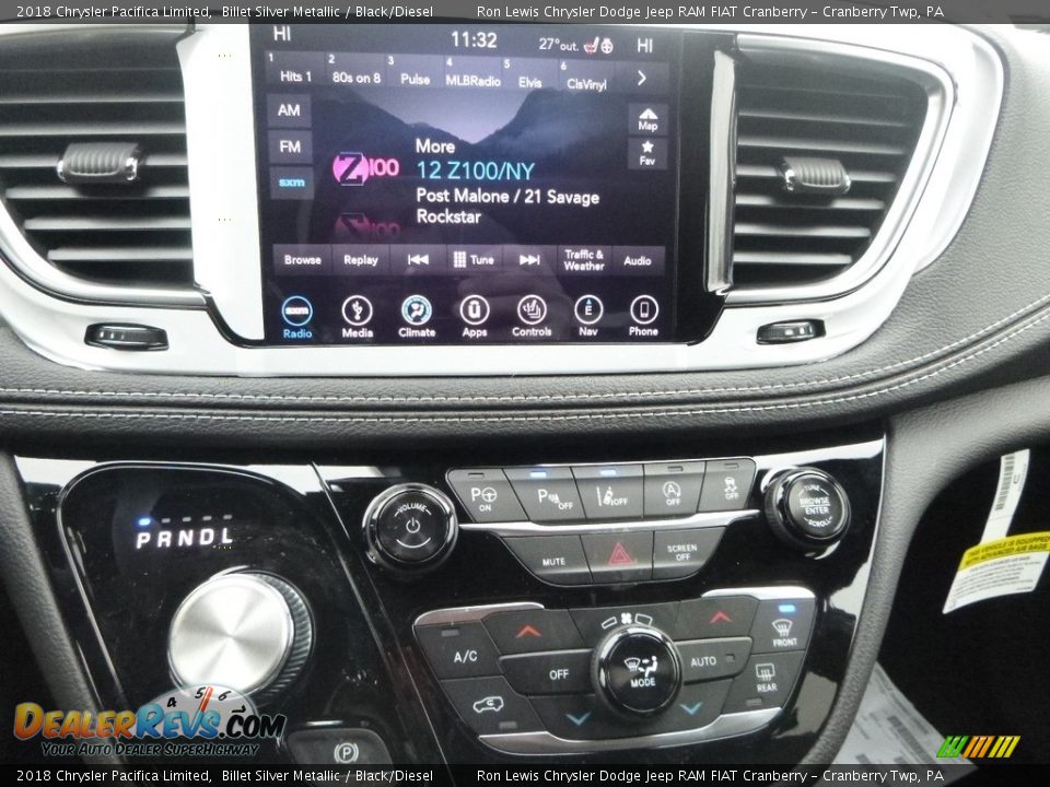 2018 Chrysler Pacifica Limited Billet Silver Metallic / Black/Diesel Photo #16