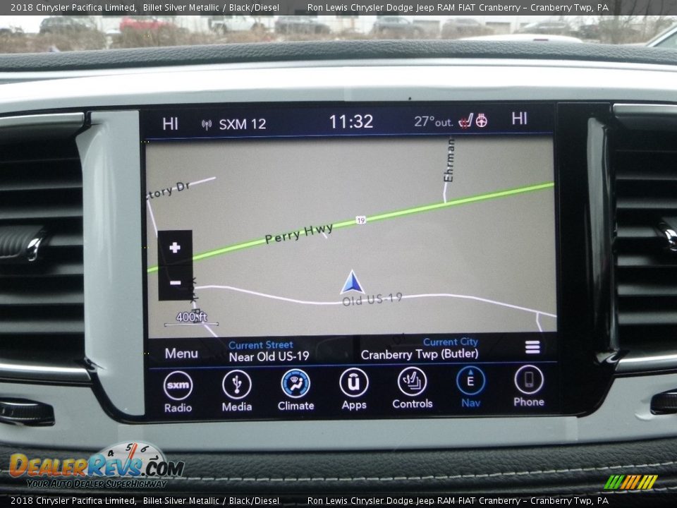 2018 Chrysler Pacifica Limited Billet Silver Metallic / Black/Diesel Photo #17