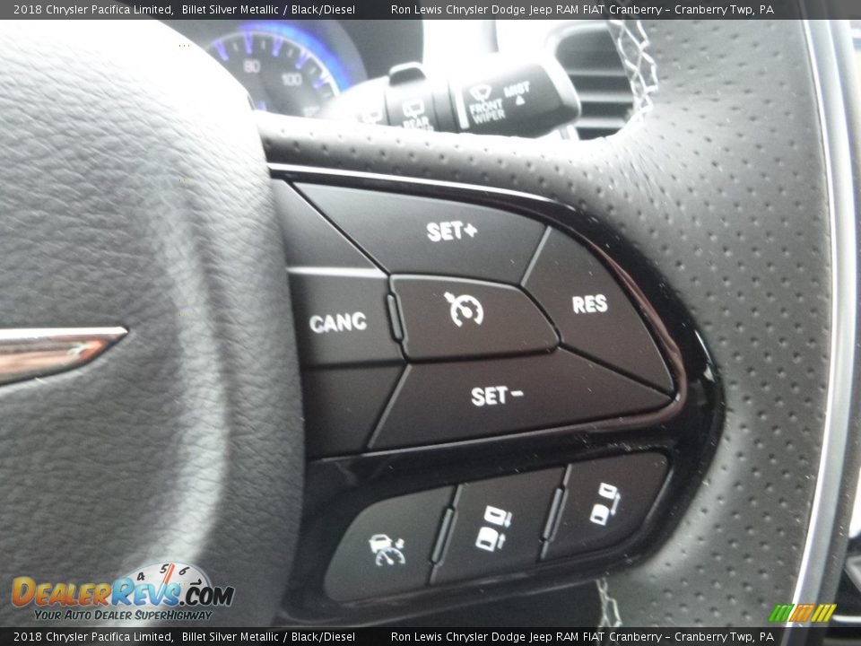 2018 Chrysler Pacifica Limited Billet Silver Metallic / Black/Diesel Photo #19