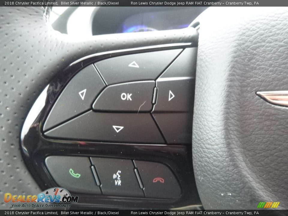 2018 Chrysler Pacifica Limited Billet Silver Metallic / Black/Diesel Photo #20