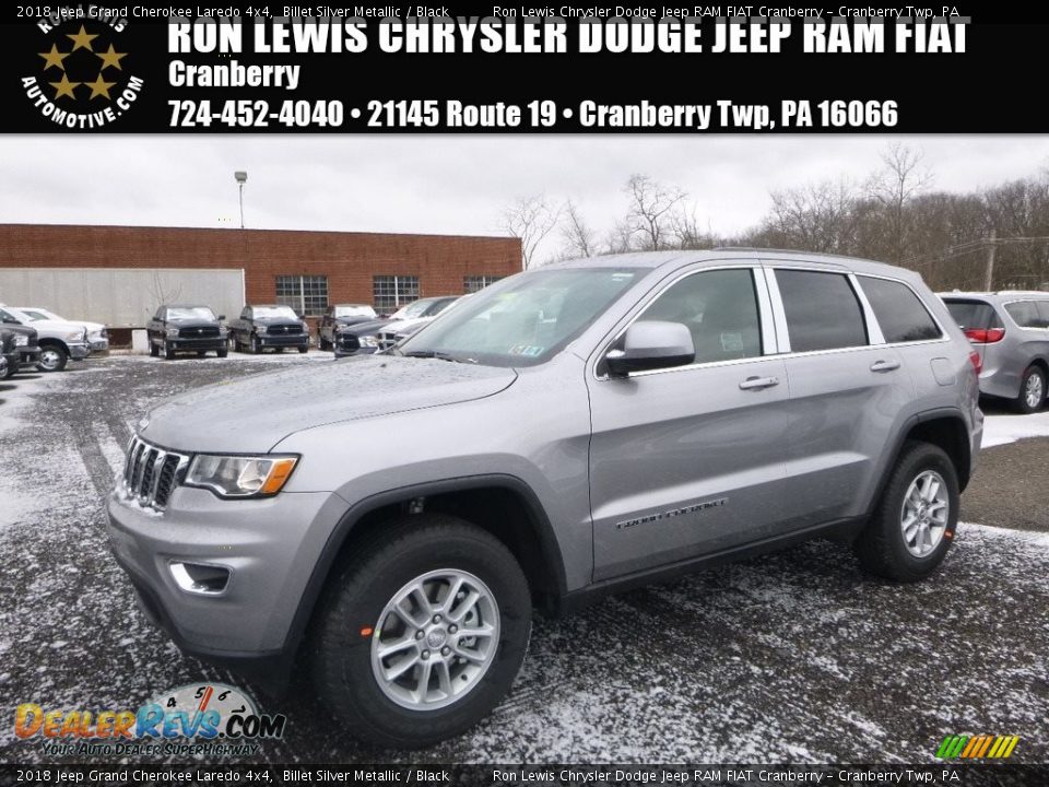 2018 Jeep Grand Cherokee Laredo 4x4 Billet Silver Metallic / Black Photo #1