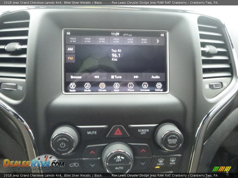 2018 Jeep Grand Cherokee Laredo 4x4 Billet Silver Metallic / Black Photo #15