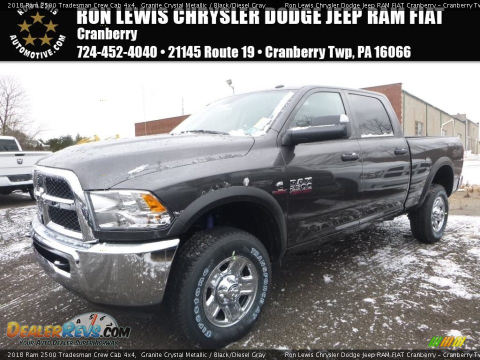 2018 Ram 2500 Tradesman Crew Cab 4x4 Granite Crystal Metallic / Black/Diesel Gray Photo #1