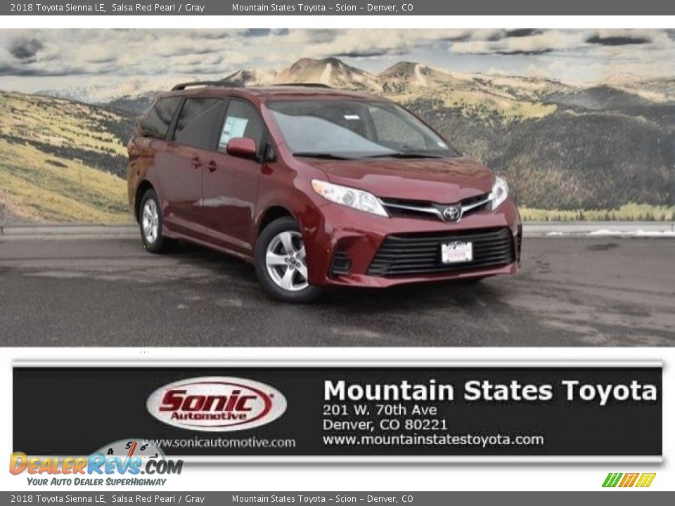 2018 Toyota Sienna LE Salsa Red Pearl / Gray Photo #1