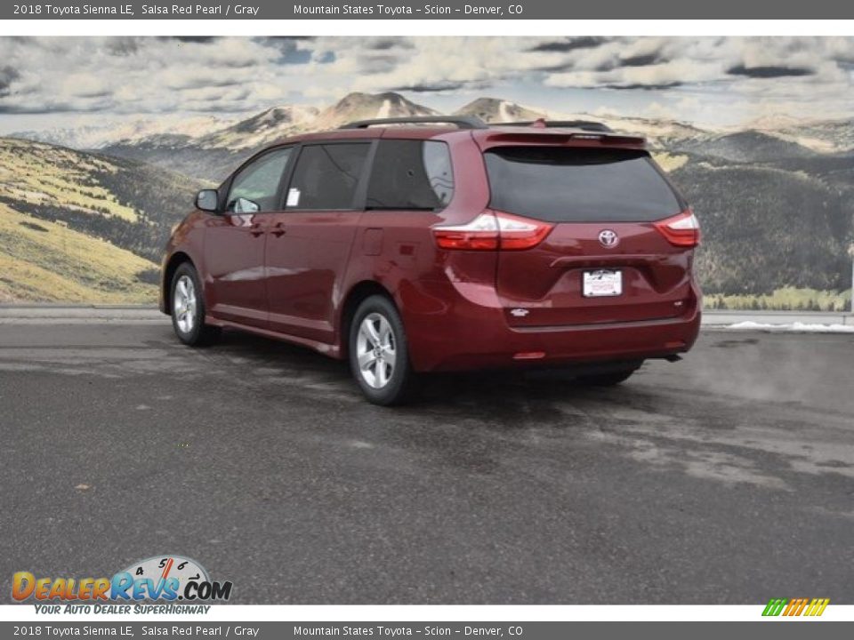 2018 Toyota Sienna LE Salsa Red Pearl / Gray Photo #3