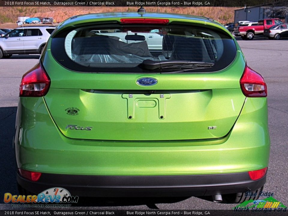 2018 Ford Focus SE Hatch Outrageous Green / Charcoal Black Photo #4