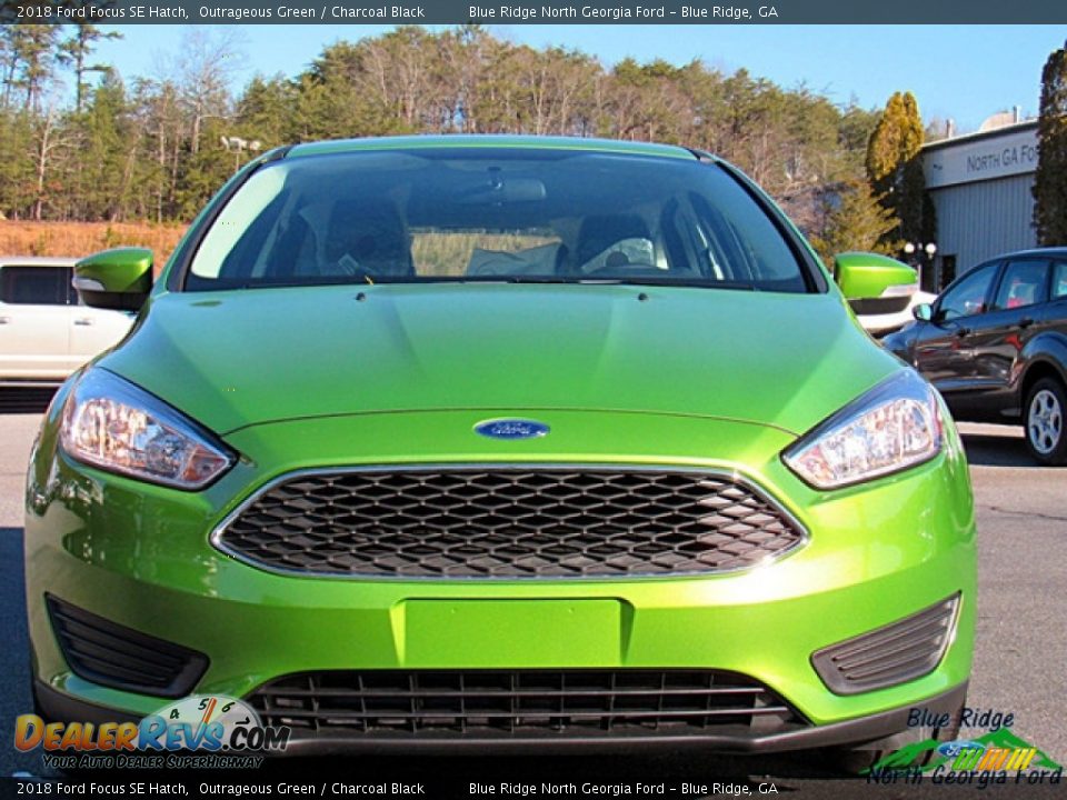 2018 Ford Focus SE Hatch Outrageous Green / Charcoal Black Photo #8