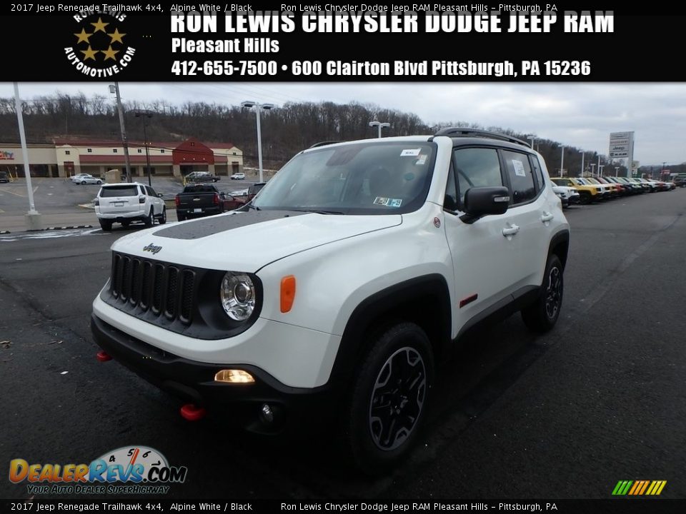 2017 Jeep Renegade Trailhawk 4x4 Alpine White / Black Photo #1