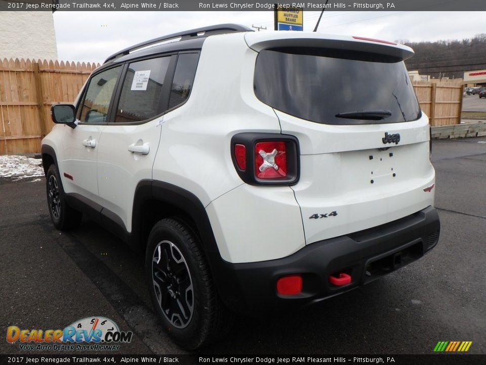 2017 Jeep Renegade Trailhawk 4x4 Alpine White / Black Photo #3