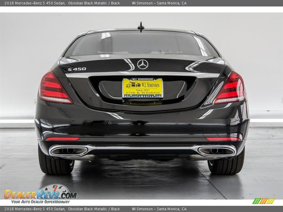 2018 Mercedes-Benz S 450 Sedan Obsidian Black Metallic / Black Photo #4