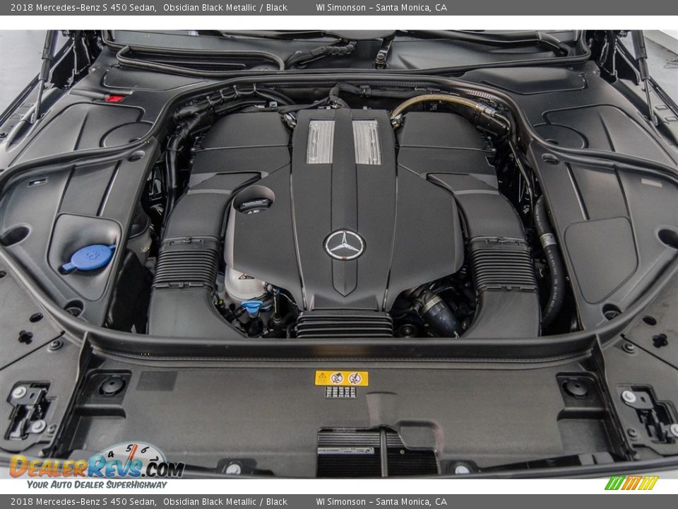 2018 Mercedes-Benz S 450 Sedan Obsidian Black Metallic / Black Photo #8