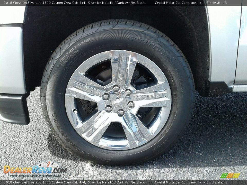 2018 Chevrolet Silverado 1500 Custom Crew Cab 4x4 Silver Ice Metallic / Dark Ash/Jet Black Photo #20