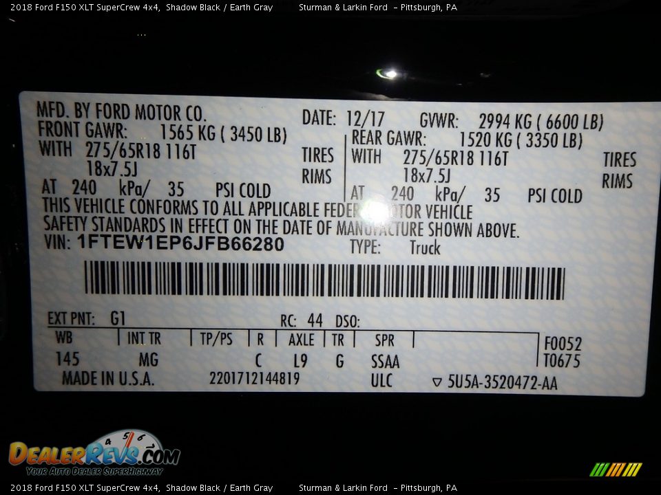 2018 Ford F150 XLT SuperCrew 4x4 Shadow Black / Earth Gray Photo #10