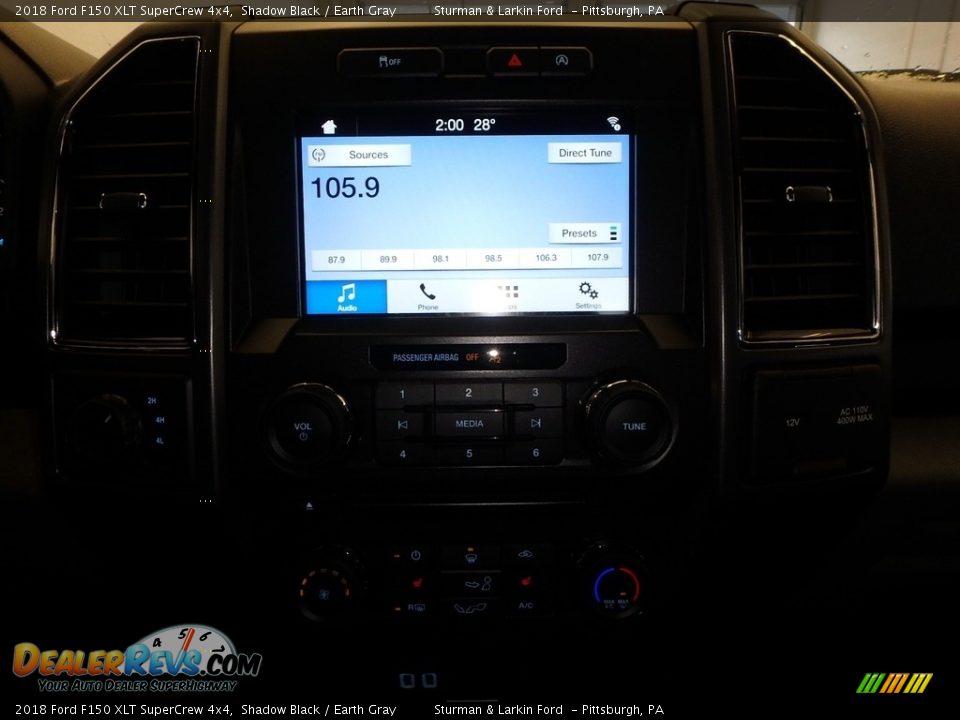 2018 Ford F150 XLT SuperCrew 4x4 Shadow Black / Earth Gray Photo #12