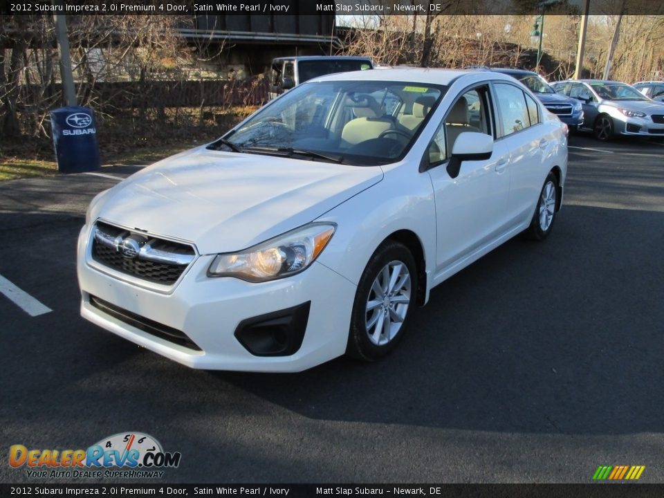 2012 Subaru Impreza 2.0i Premium 4 Door Satin White Pearl / Ivory Photo #2