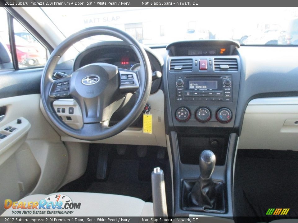 2012 Subaru Impreza 2.0i Premium 4 Door Satin White Pearl / Ivory Photo #9