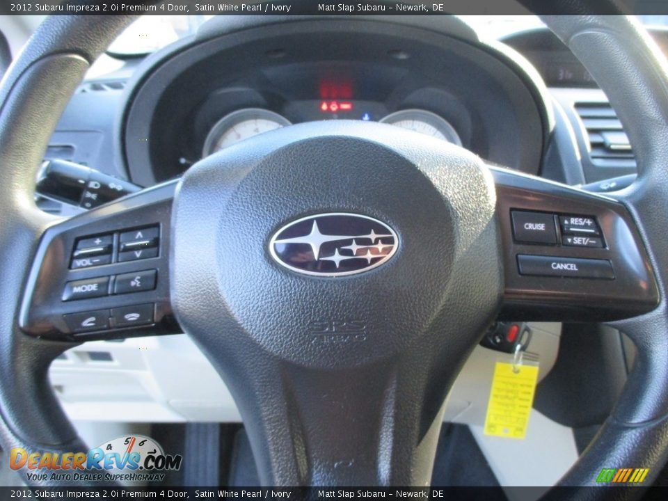 2012 Subaru Impreza 2.0i Premium 4 Door Satin White Pearl / Ivory Photo #10