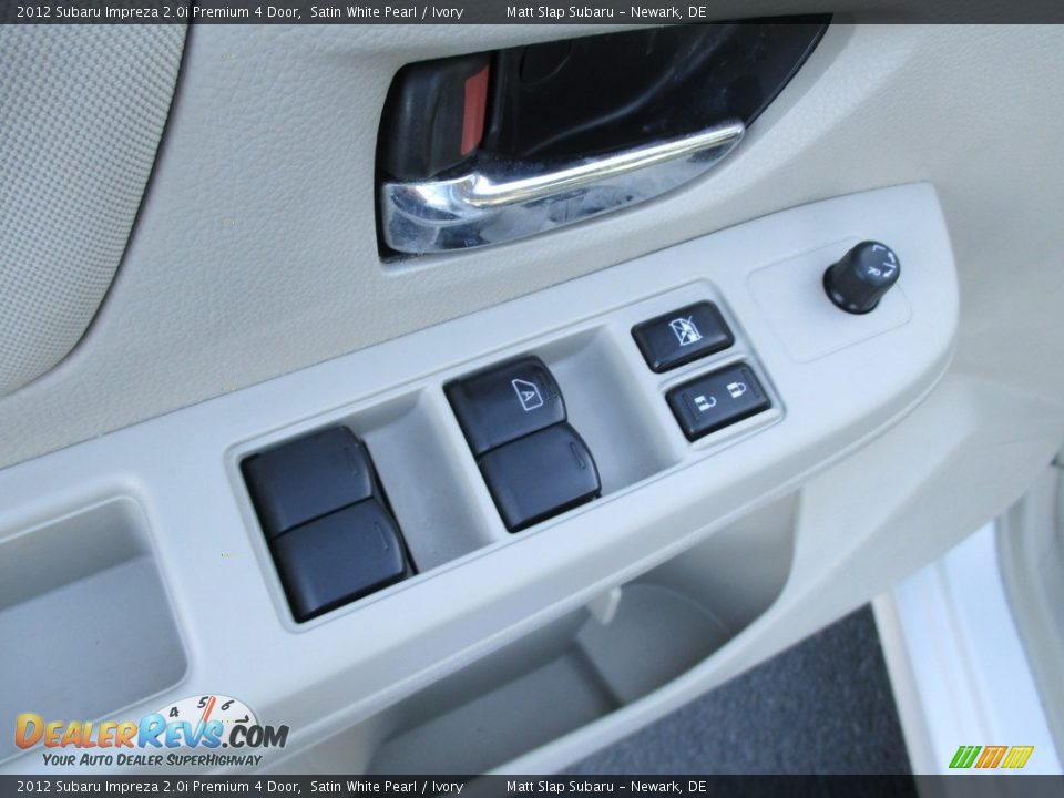 2012 Subaru Impreza 2.0i Premium 4 Door Satin White Pearl / Ivory Photo #14