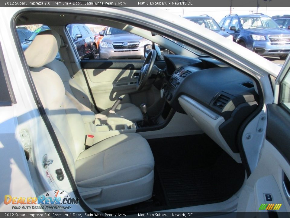 2012 Subaru Impreza 2.0i Premium 4 Door Satin White Pearl / Ivory Photo #17