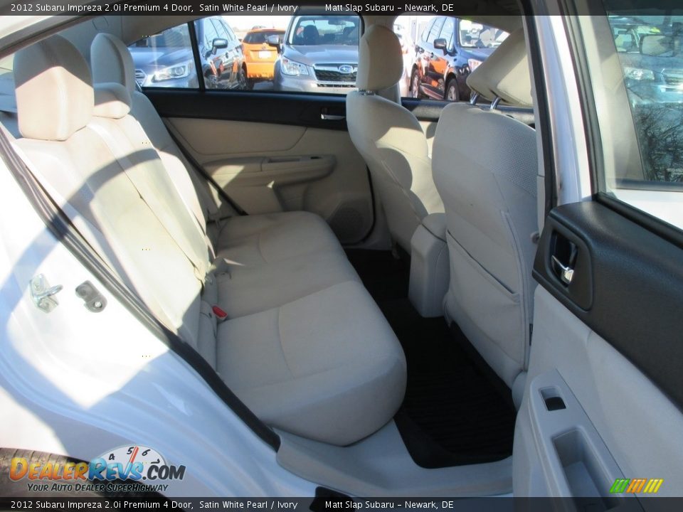 2012 Subaru Impreza 2.0i Premium 4 Door Satin White Pearl / Ivory Photo #18