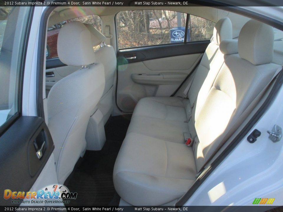 2012 Subaru Impreza 2.0i Premium 4 Door Satin White Pearl / Ivory Photo #20