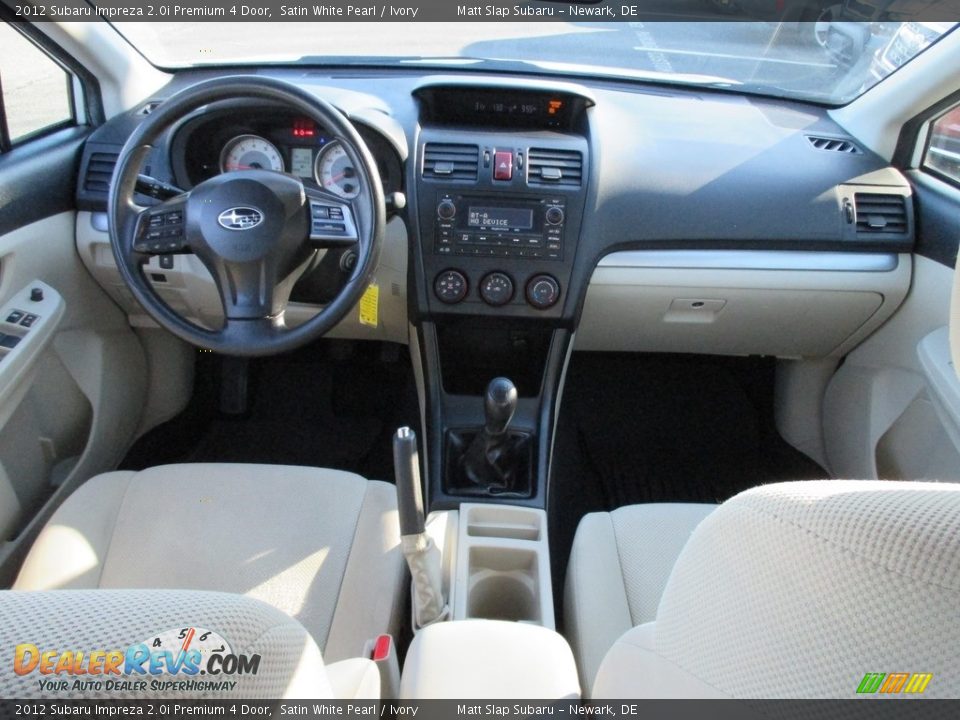 2012 Subaru Impreza 2.0i Premium 4 Door Satin White Pearl / Ivory Photo #23