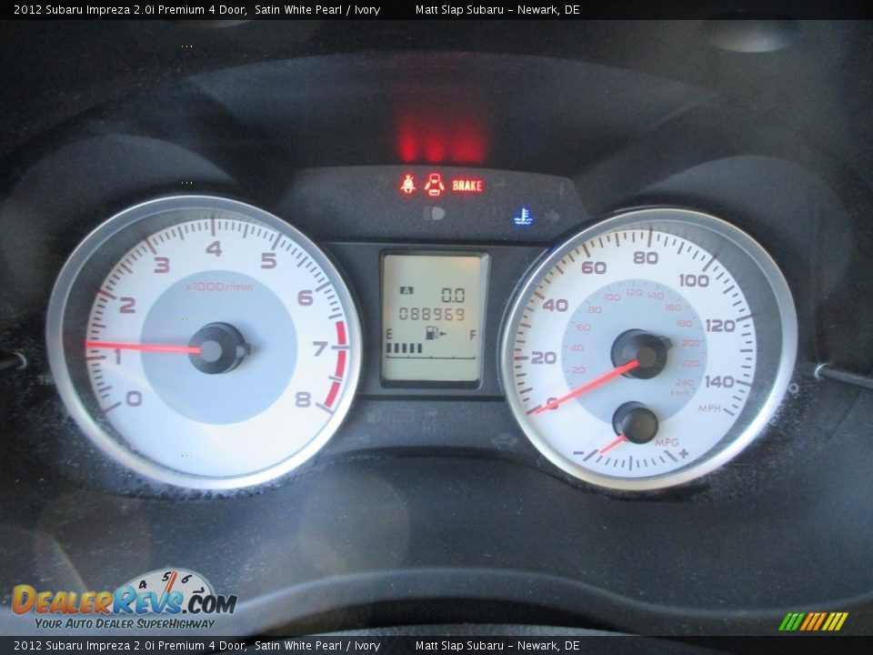 2012 Subaru Impreza 2.0i Premium 4 Door Satin White Pearl / Ivory Photo #26