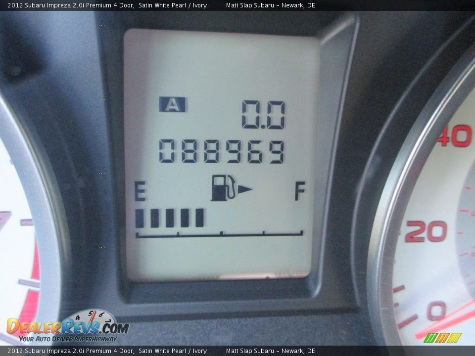 2012 Subaru Impreza 2.0i Premium 4 Door Satin White Pearl / Ivory Photo #27