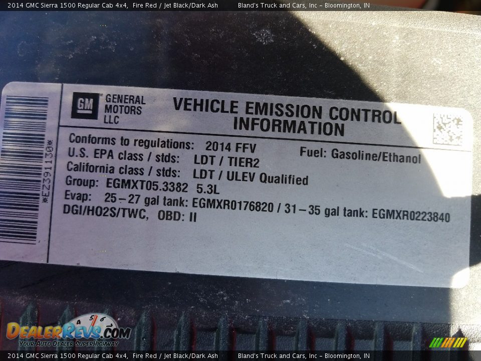 2014 GMC Sierra 1500 Regular Cab 4x4 Fire Red / Jet Black/Dark Ash Photo #33