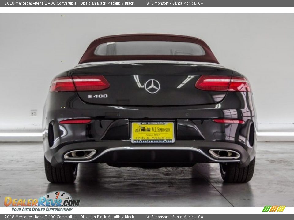 2018 Mercedes-Benz E 400 Convertible Obsidian Black Metallic / Black Photo #4