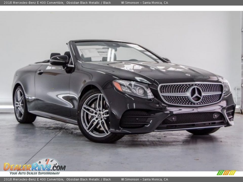 2018 Mercedes-Benz E 400 Convertible Obsidian Black Metallic / Black Photo #12