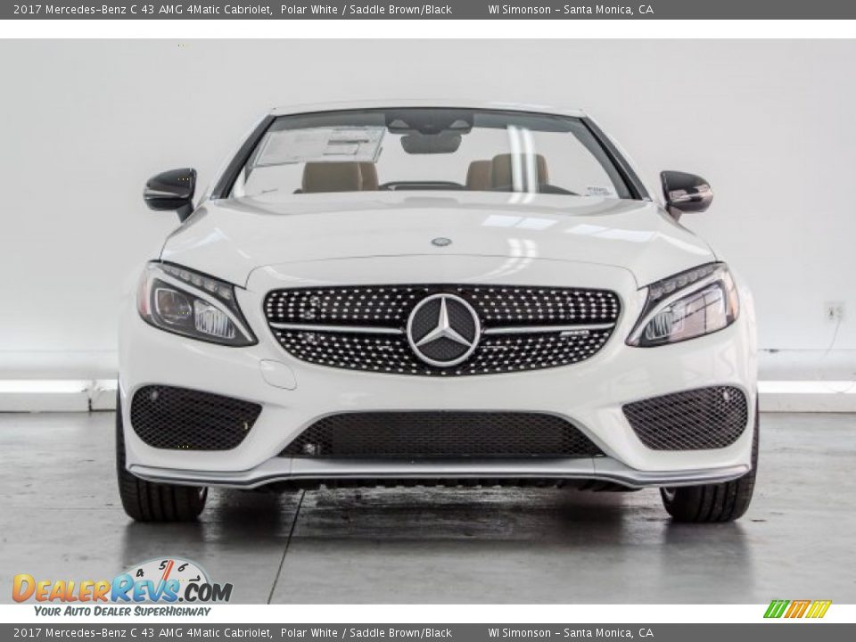 2017 Mercedes-Benz C 43 AMG 4Matic Cabriolet Polar White / Saddle Brown/Black Photo #2