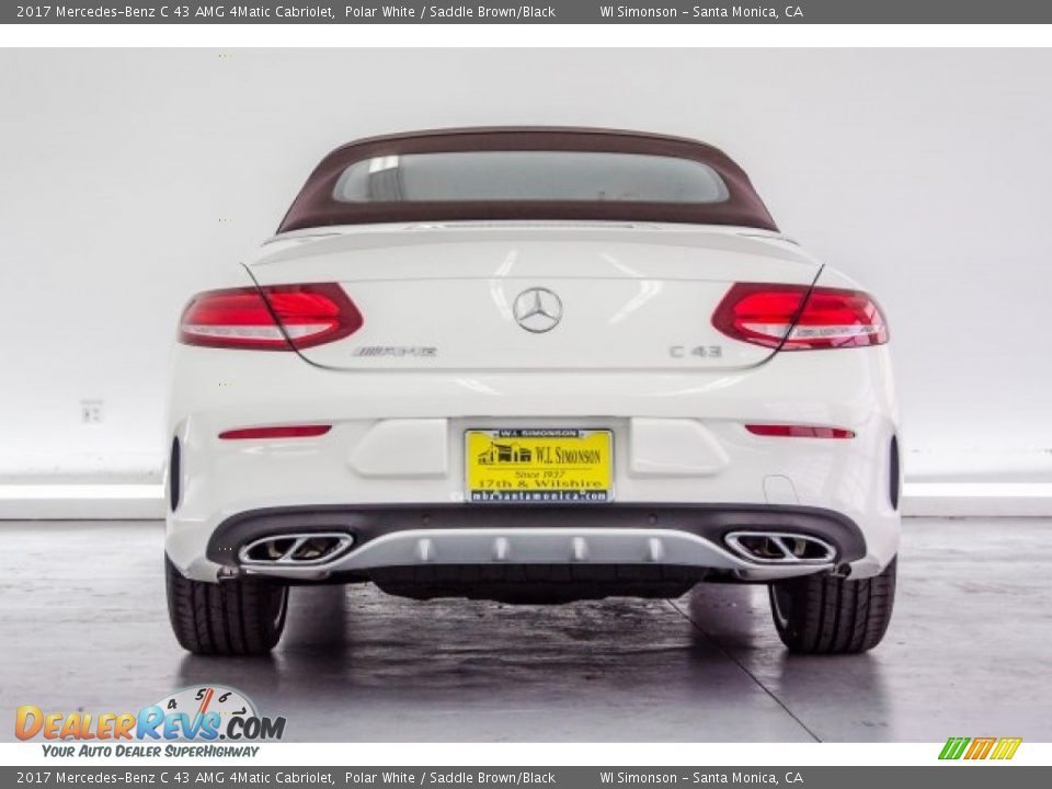 2017 Mercedes-Benz C 43 AMG 4Matic Cabriolet Polar White / Saddle Brown/Black Photo #3